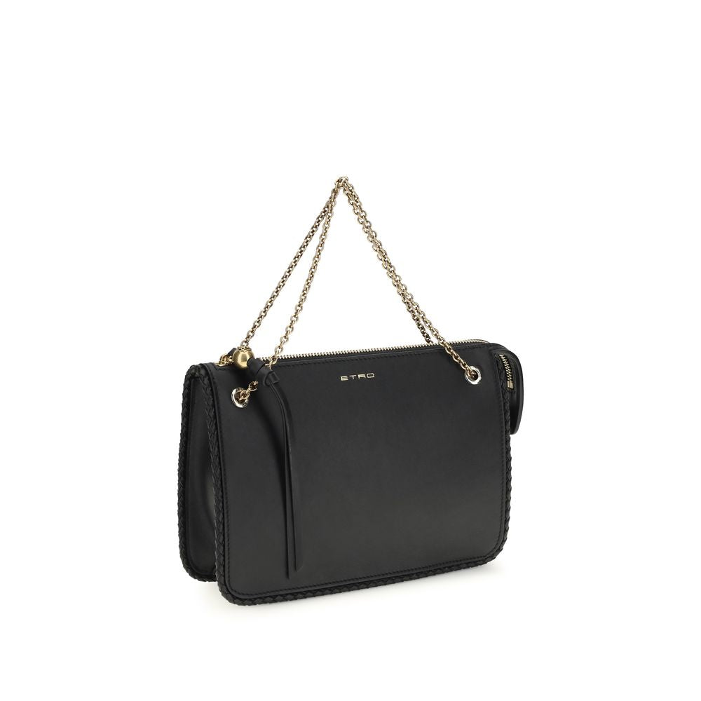 Etro Schwarze Bos Taurus Kalbsleder Clutch