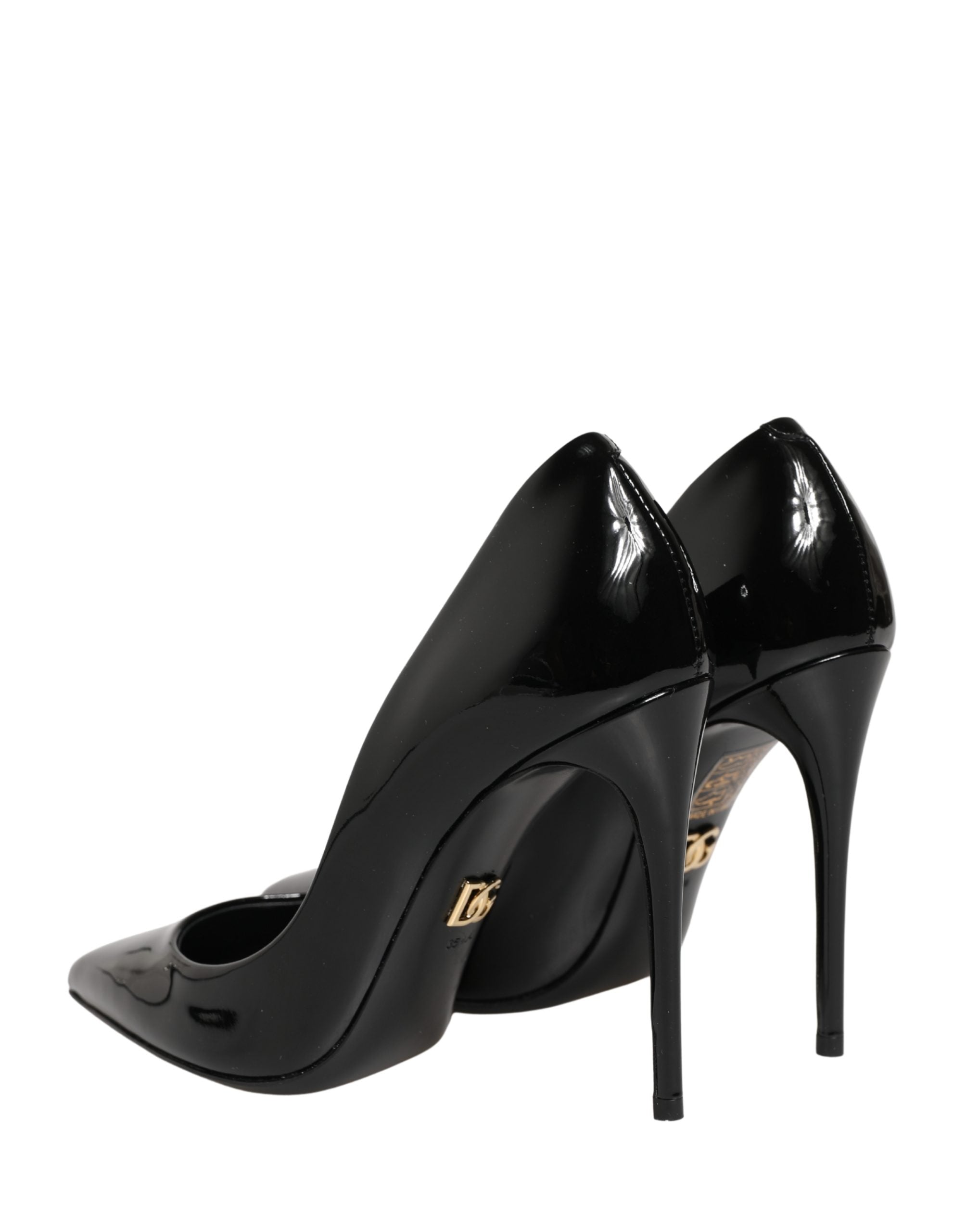 Dolce & Gabbana Schwarz Kalbsleder Stiletto Heels Pumps Schuhe