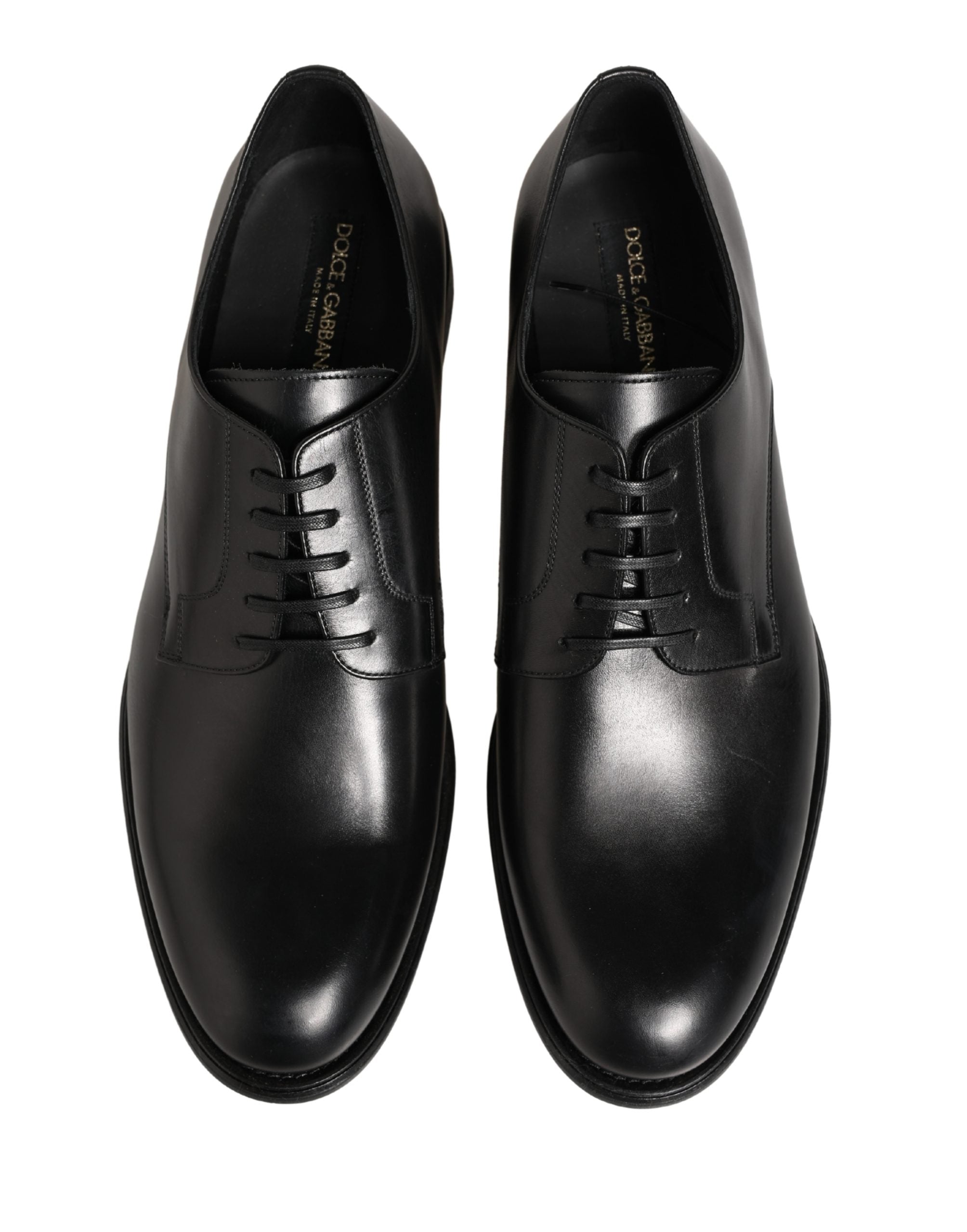 Dolce & Gabbana Schwarze Derby-Schuhe aus Kalbsleder für Herren