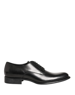 Dolce & Gabbana Schwarze Derby-Schuhe aus Kalbsleder für Herren