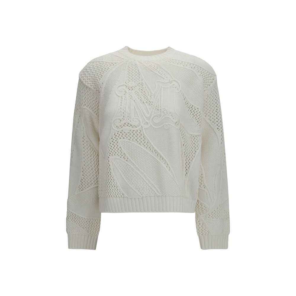 Max Mara Weißes Baumwoll-Sweatshirt