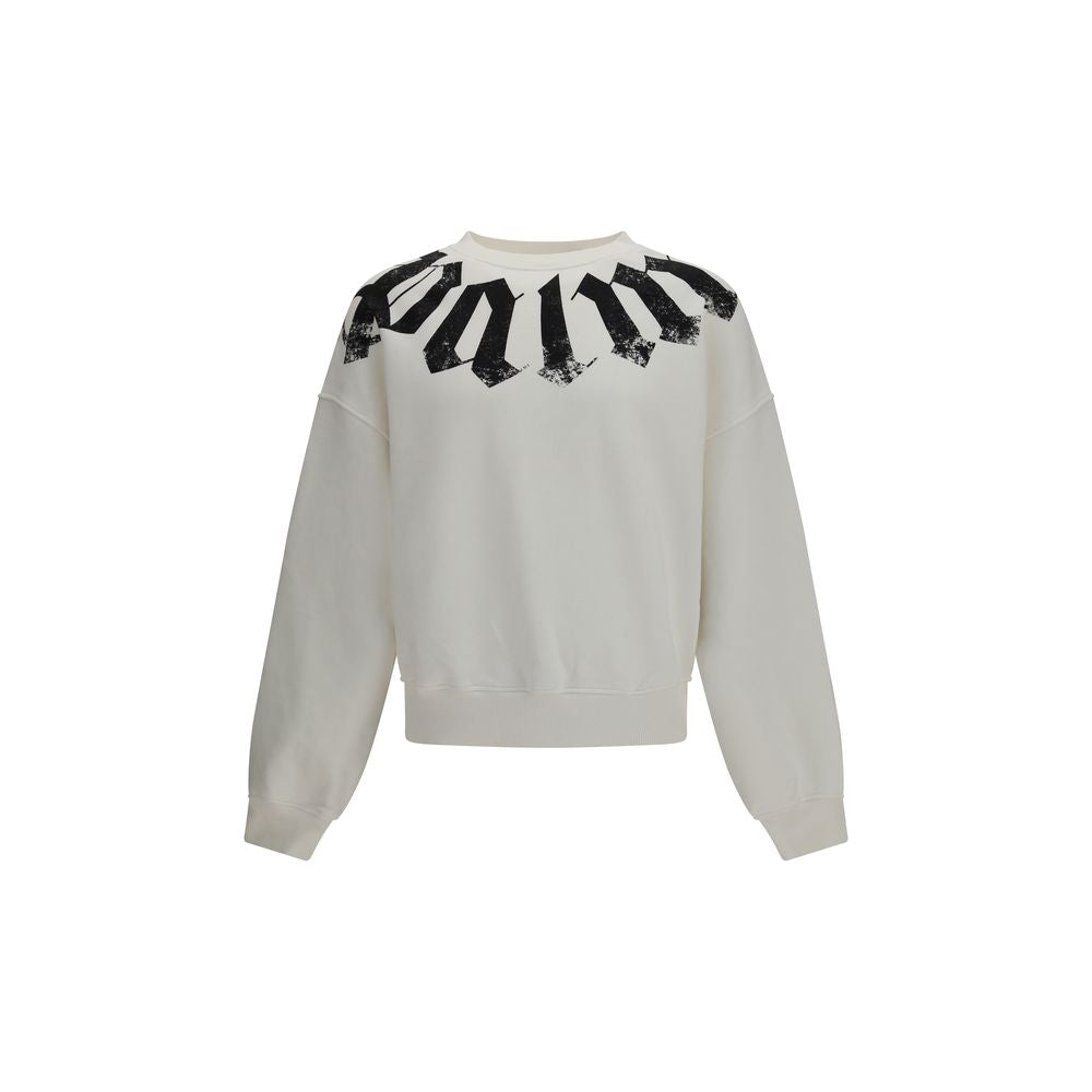 Palm Angels Weißes Baumwoll-Sweatshirt