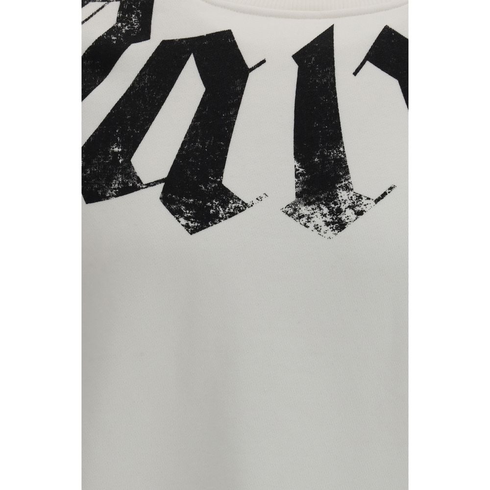 Palm Angels Weißes Baumwoll-Sweatshirt
