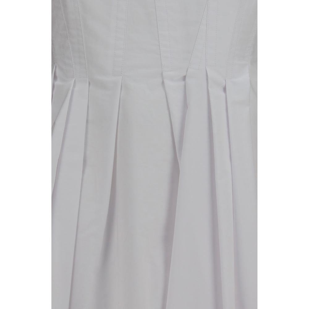Max Mara Weißes Baumwoll-Freizeitkleid