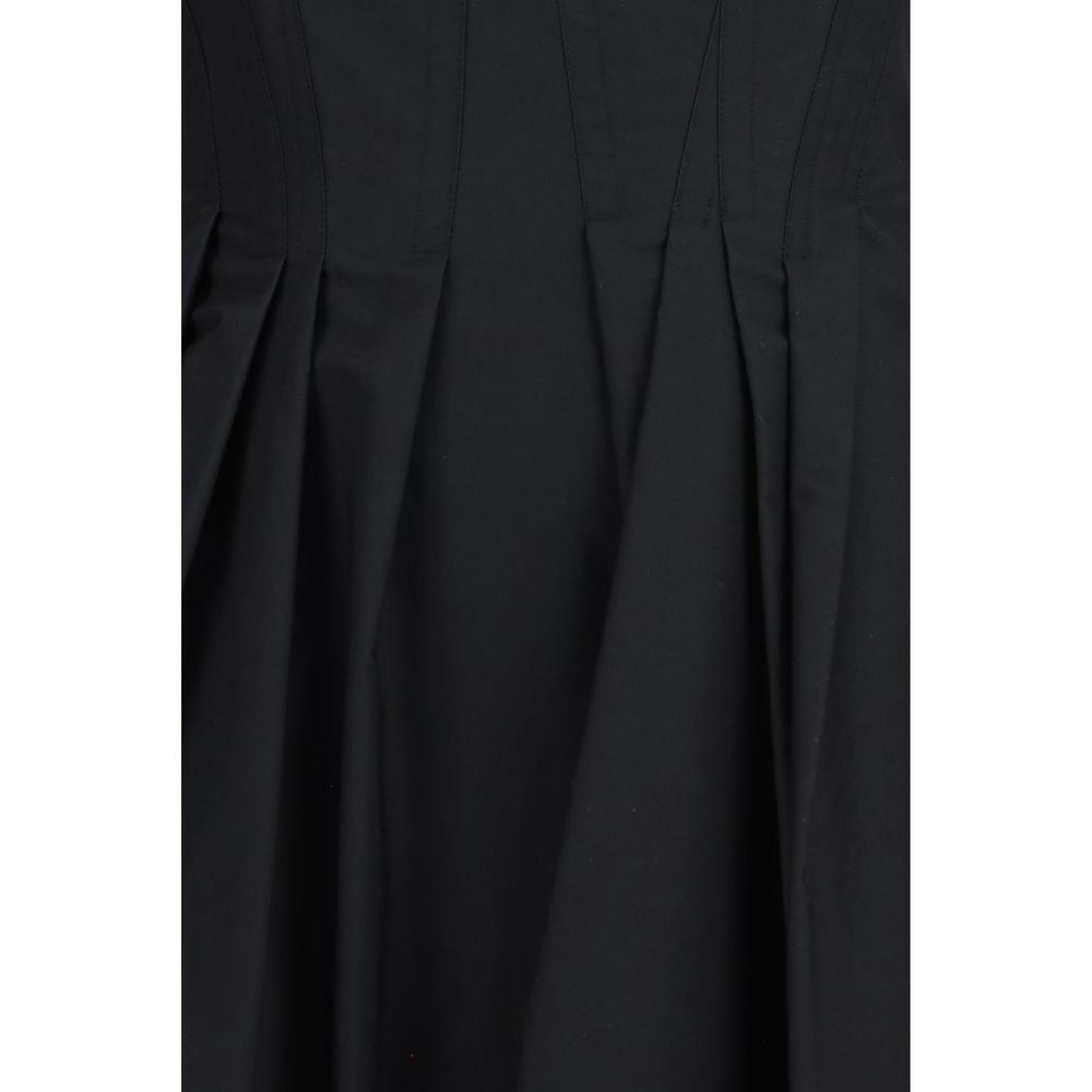 Max Mara Schwarzes Baumwoll-Freizeitkleid