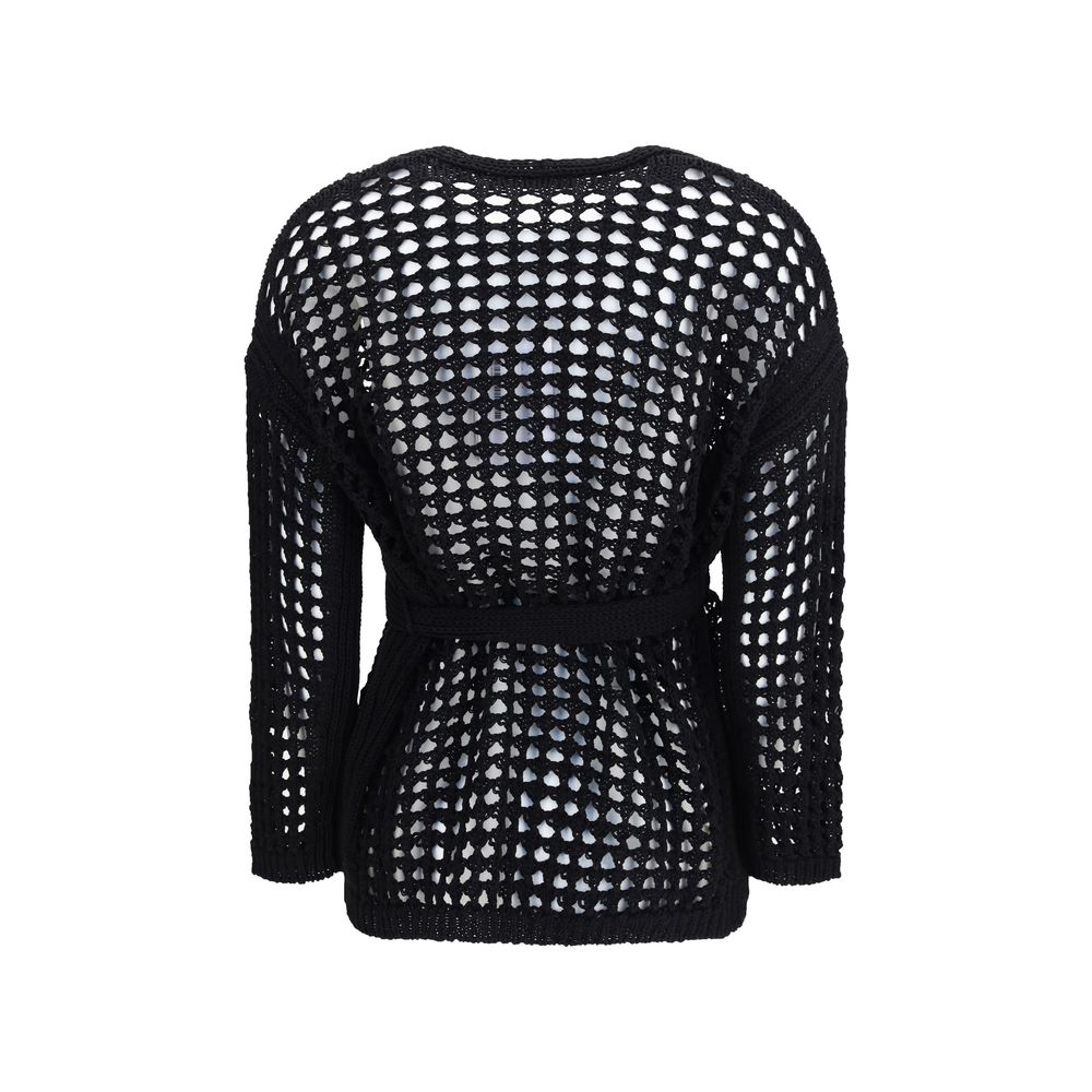 Max Mara Pure Schwarzer Baumwollcardigan