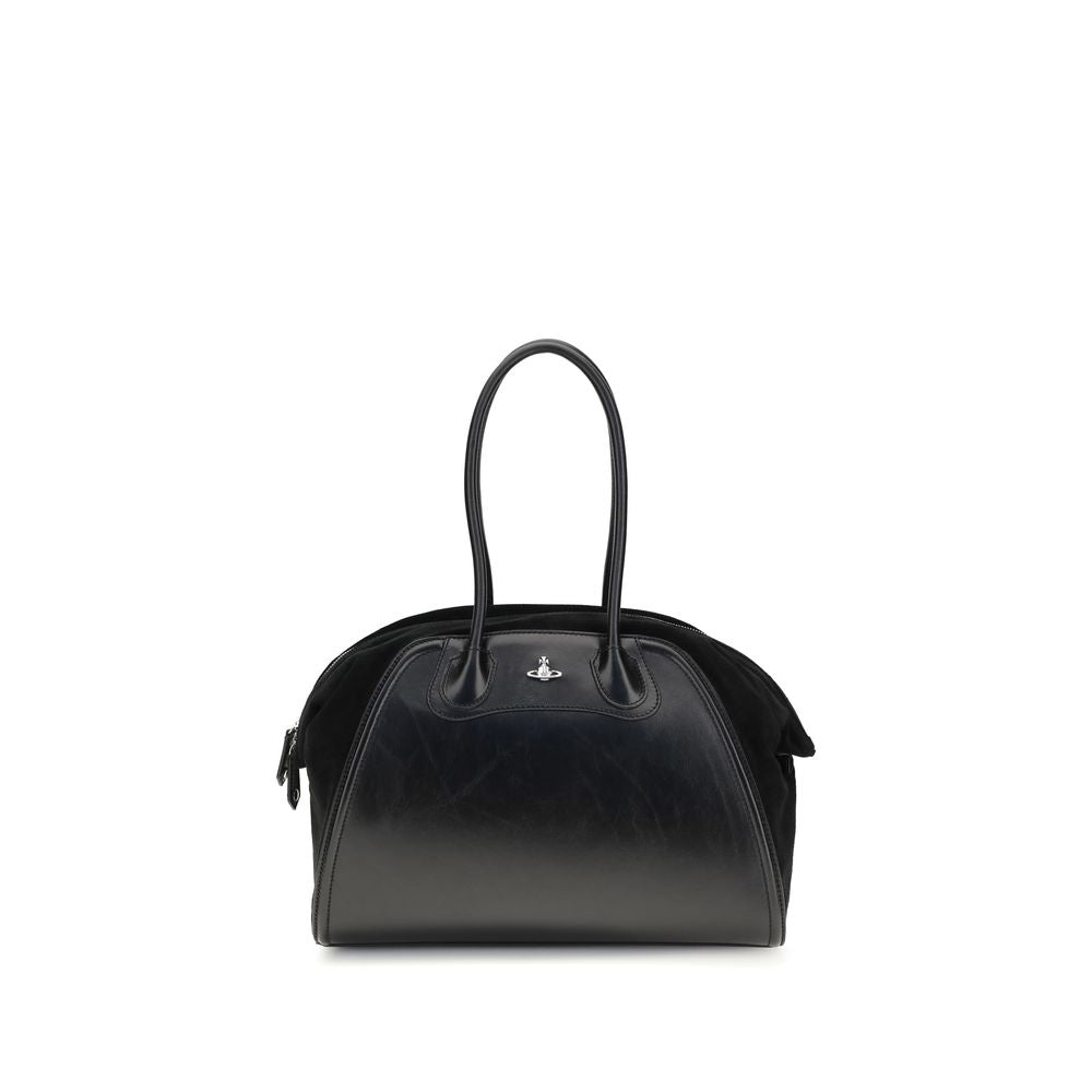 Vivienne Westwood Schwarze Bos Taurus Kalbsleder Schultertasche