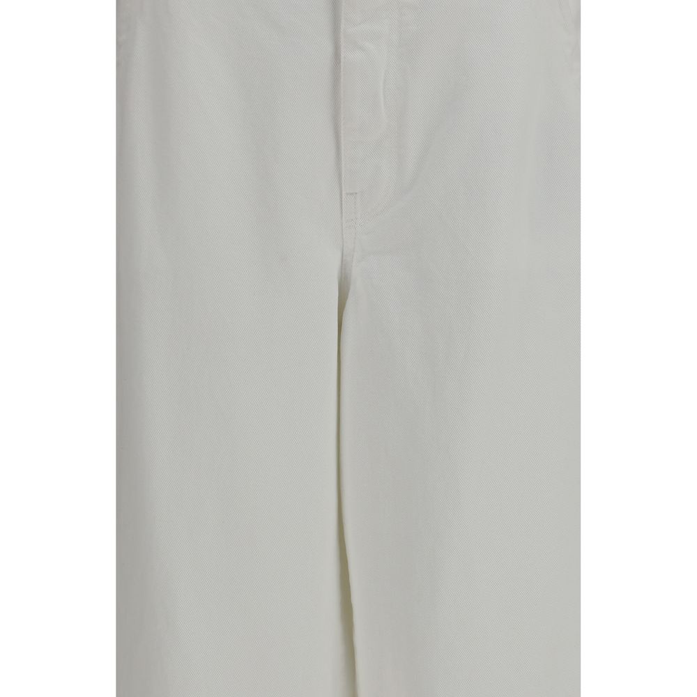 Brunello Cucinelli Weiße Baumwollhose im Casual-Look
