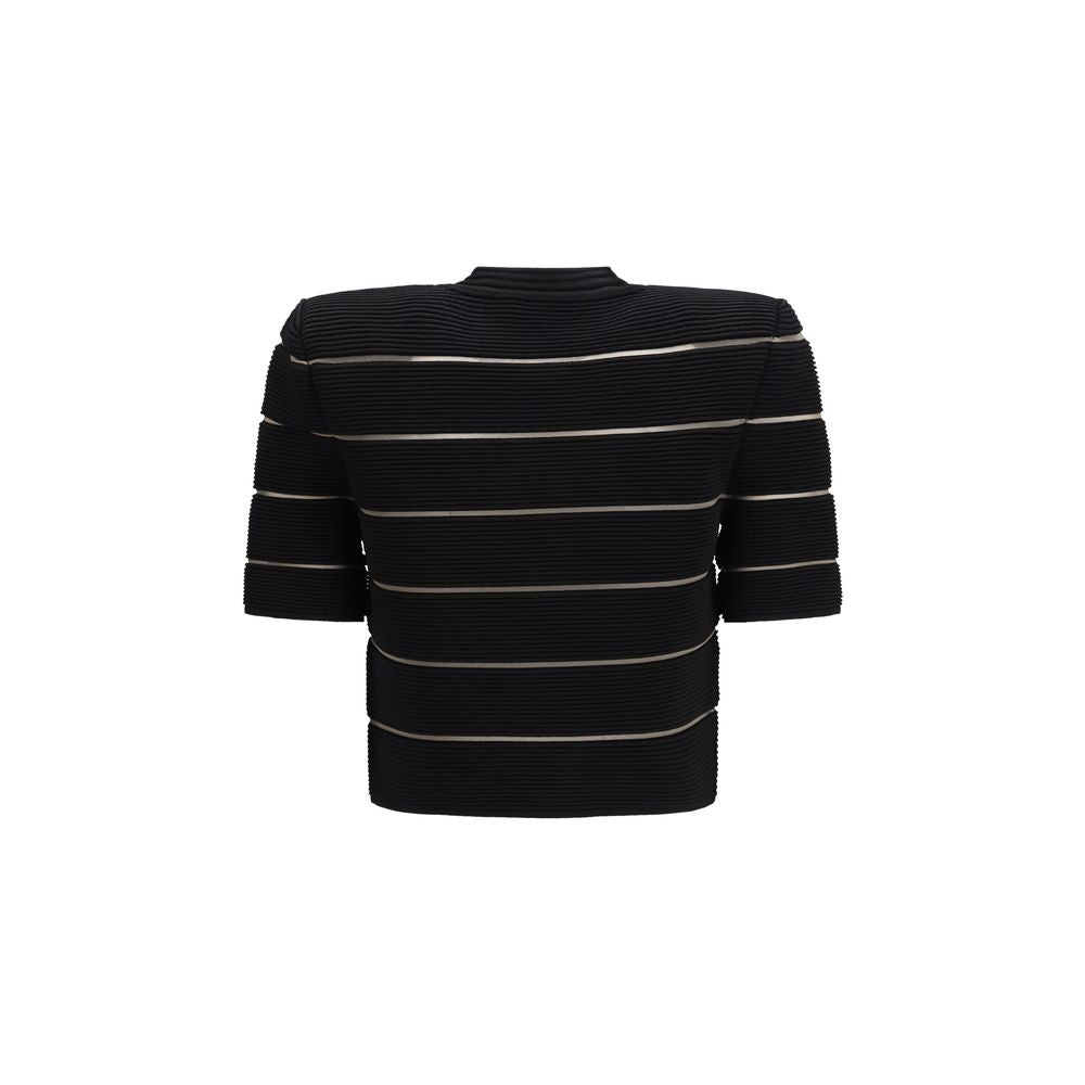Balmain Schwarzer Cardigan aus Viskose
