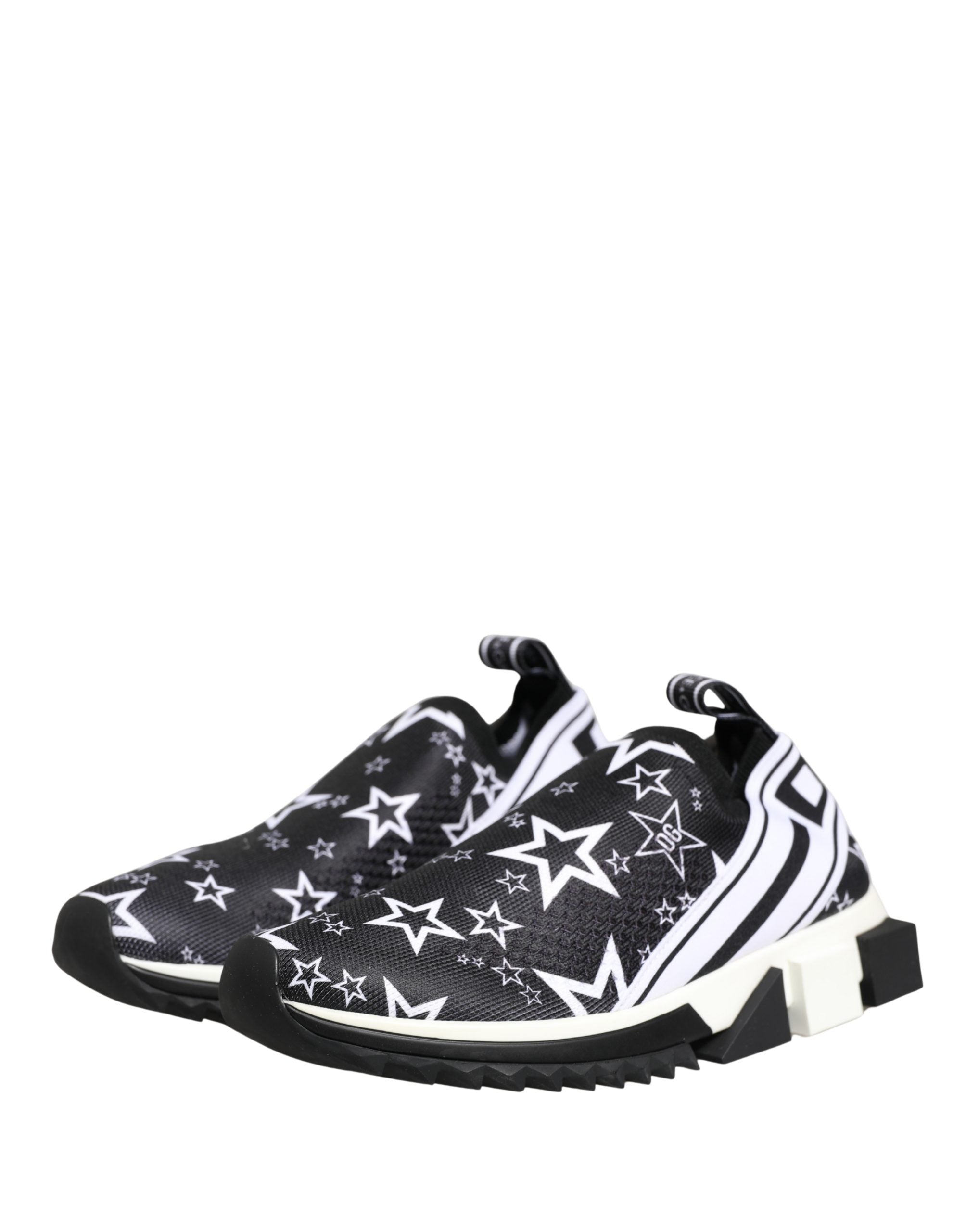 Dolce & Gabbana Schwarze SORRENTO Sneakers mit Sternen-Logo