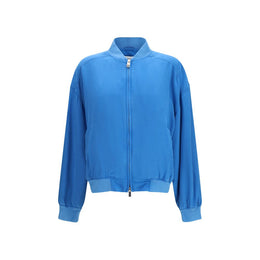Versace Blaue Seidenkleidung