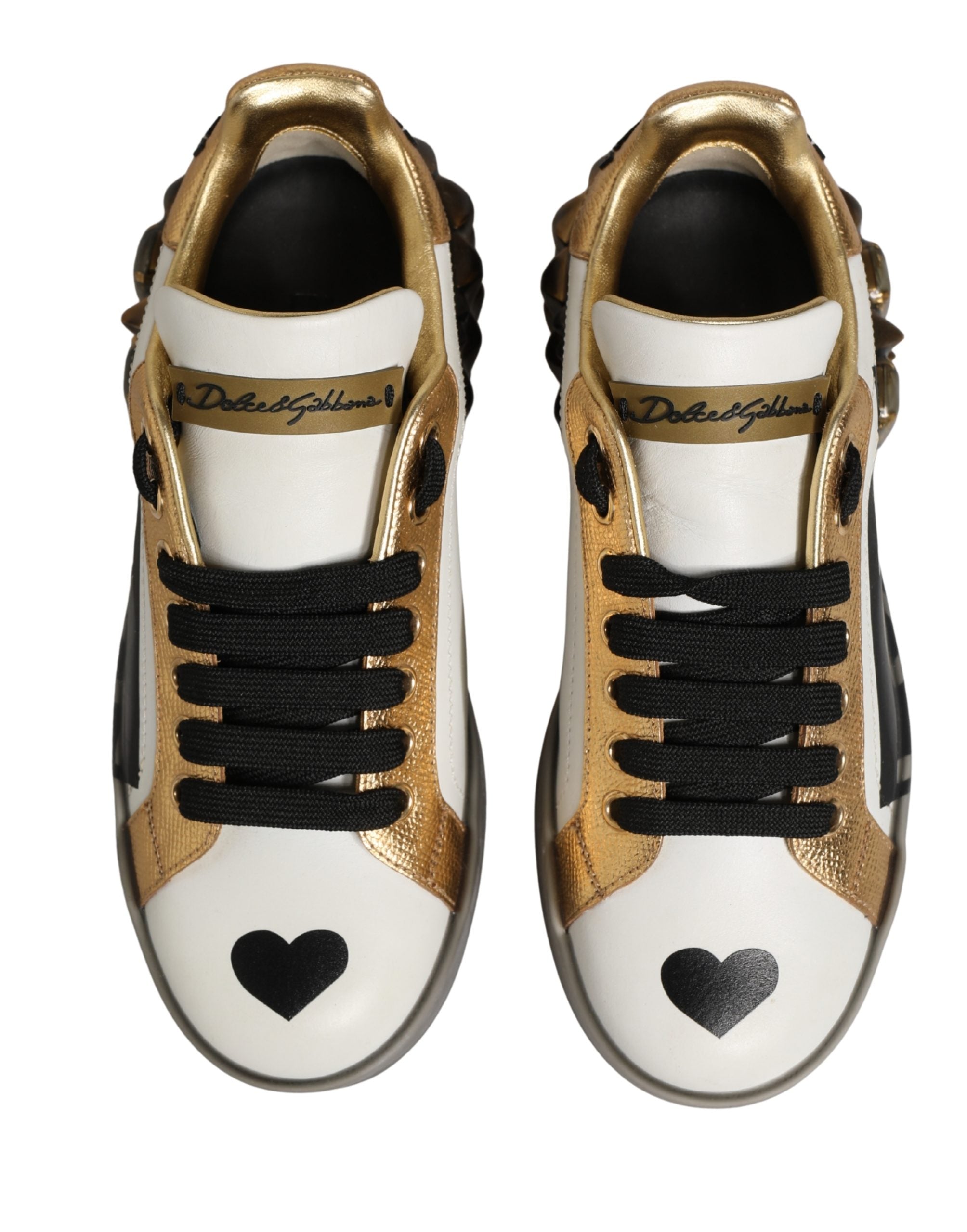Dolce & Gabbana Multicolor Crystal StuddedLOVE Sneakers Schuhe