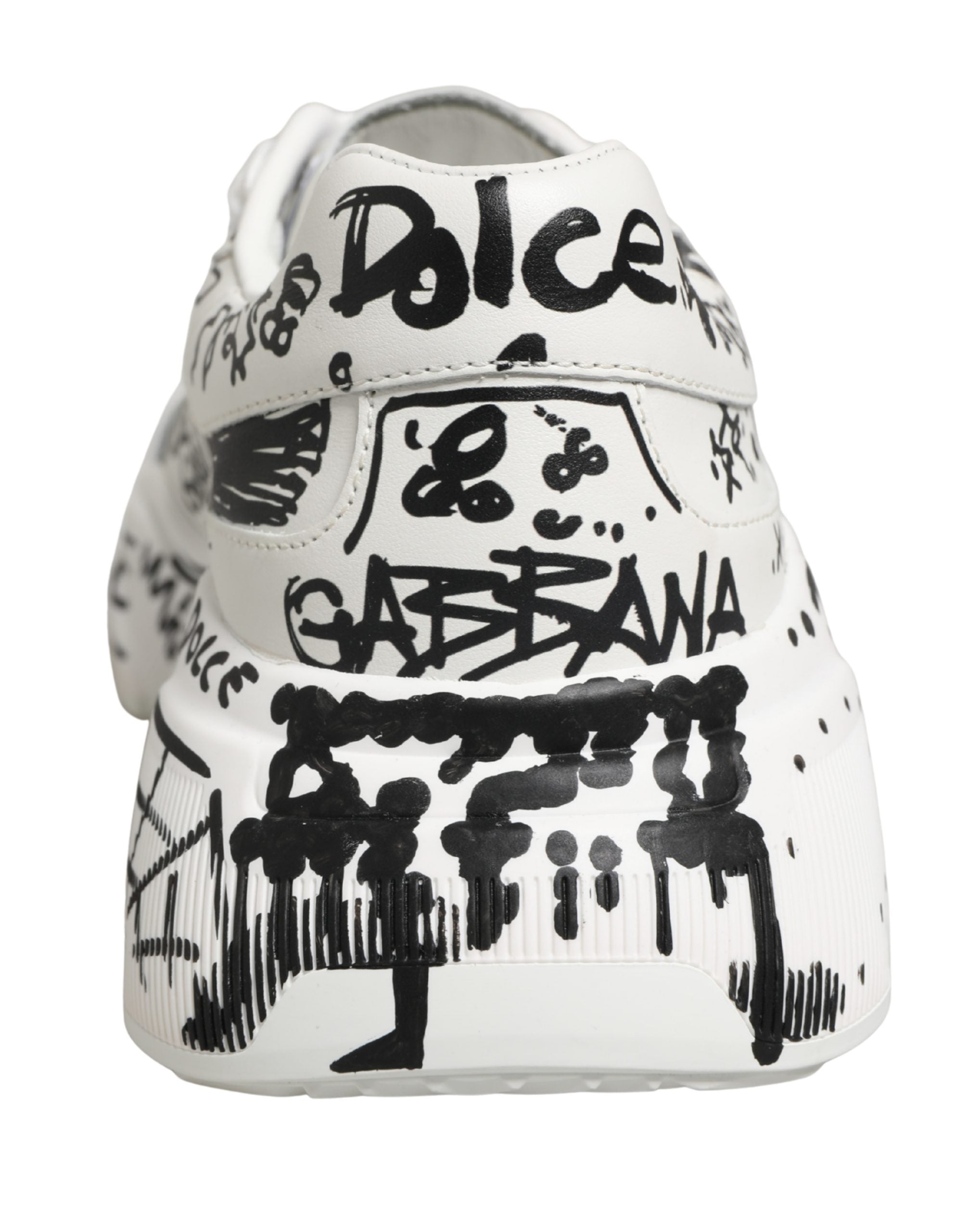 Dolce & Gabbana Weiße Daymaster Graffiti Low-Top Sneaker Schuhe