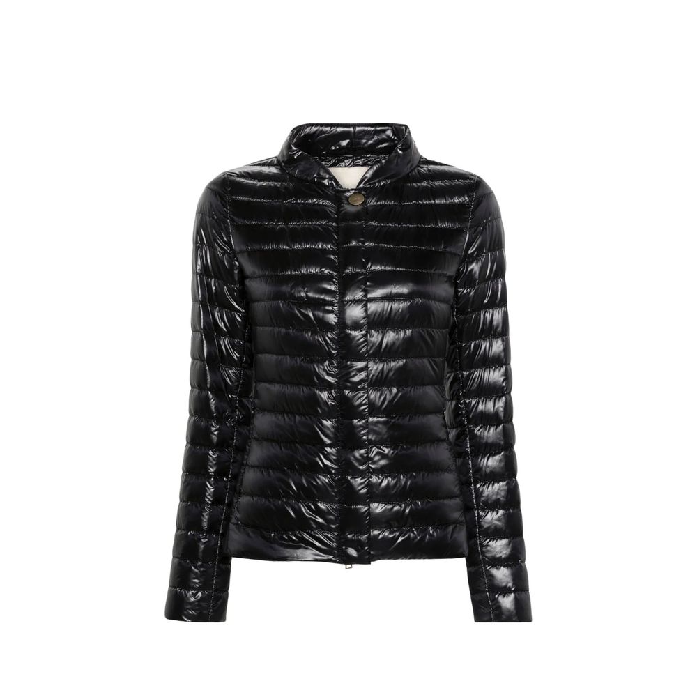 Herno Schwarze Polyamid-Jacke in voller Länge