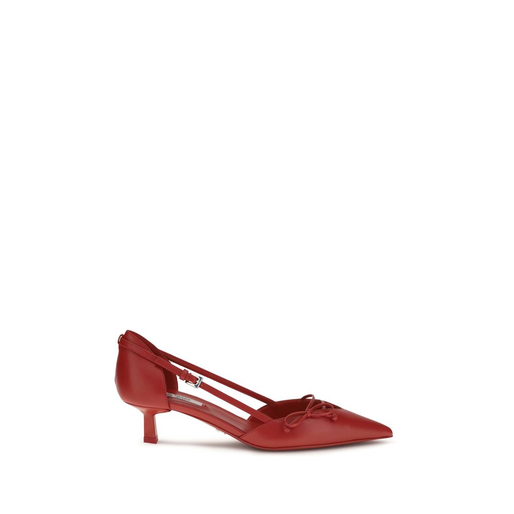 Prada Mehrfarbige Pumps aus Ziegenleder