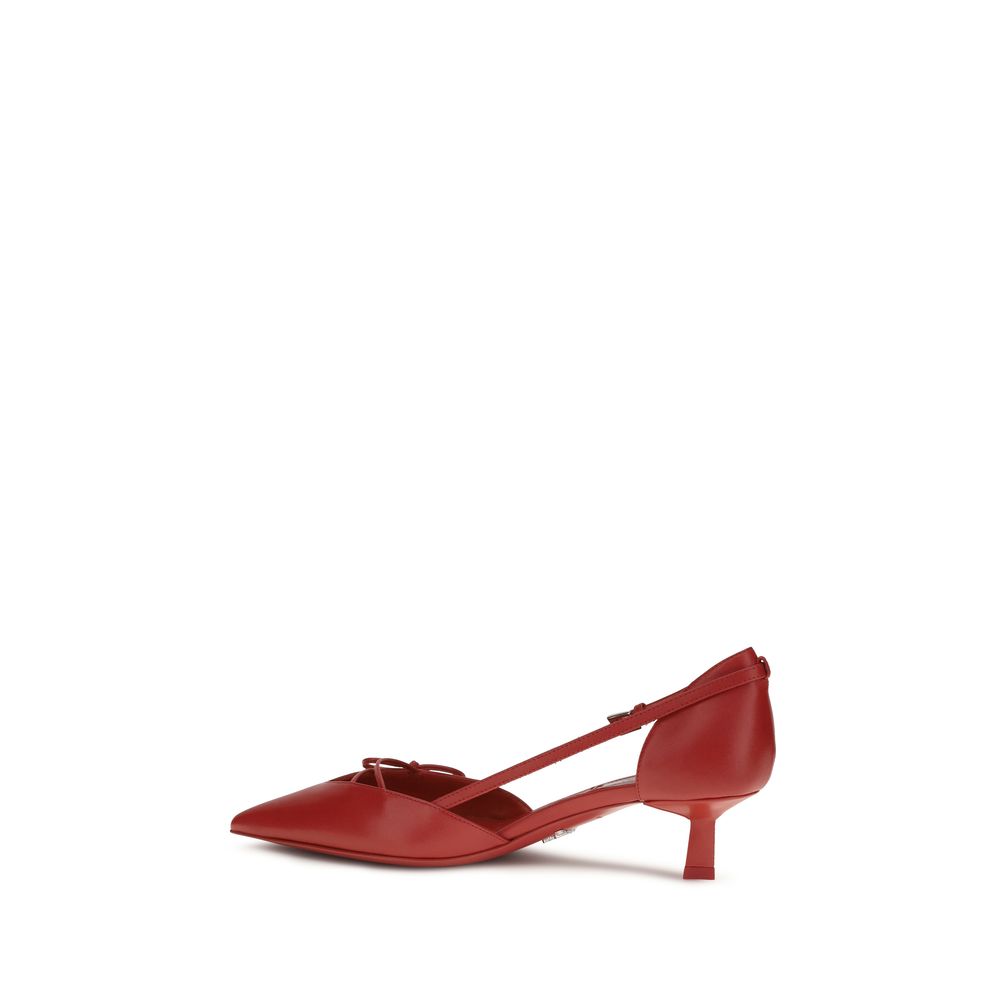 Prada Mehrfarbige Pumps aus Ziegenleder