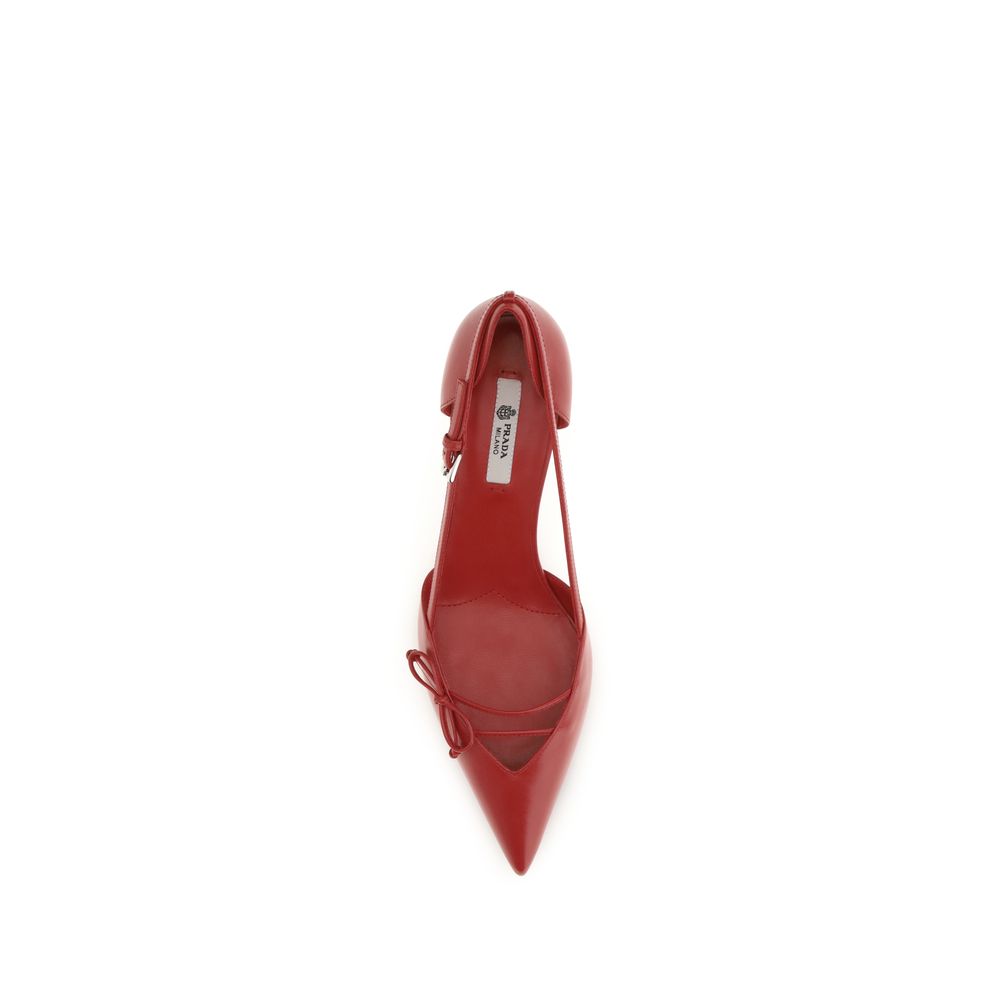 Prada Mehrfarbige Pumps aus Ziegenleder