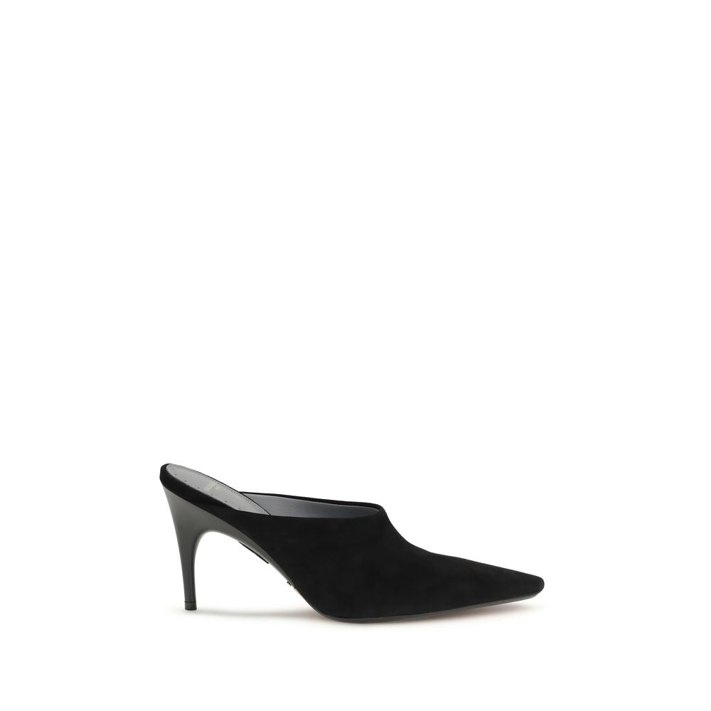 Balenciaga Schwarze Mules aus Wildleder