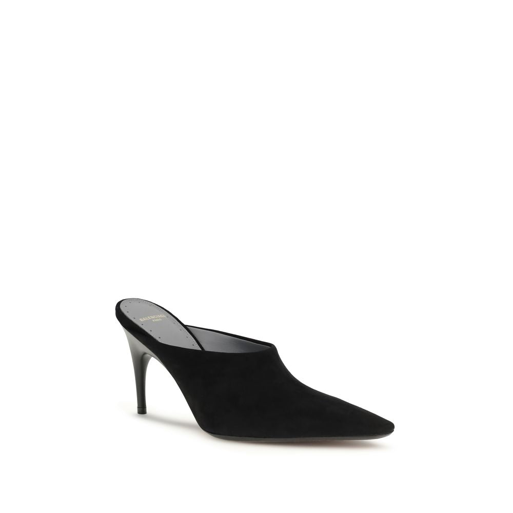 Balenciaga Schwarze Mules aus Wildleder