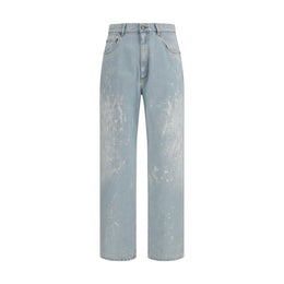 MM6 Blaue Jeans aus Baumwolle im geraden Schnitt