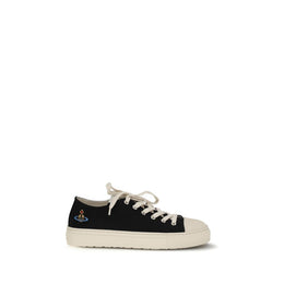 Vivienne Westwood Schwarze Stoff-Sneaker mit niedrigem Schaft