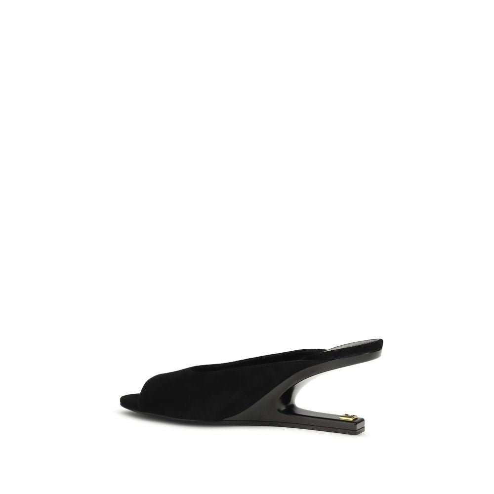 Balmain Schwarze Mules aus Ziegenleder