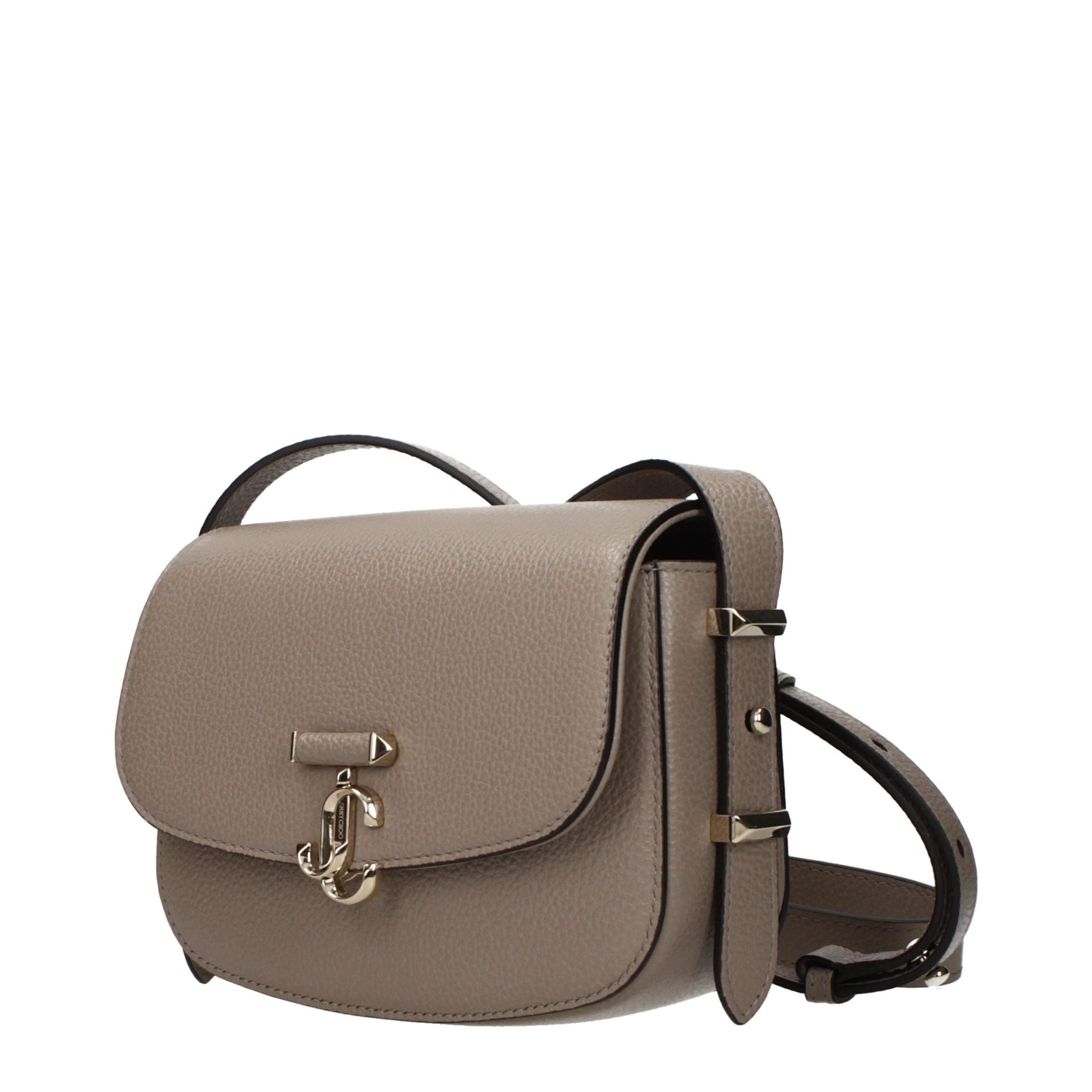 Jimmy Choo Graue Leder Umhängetasche