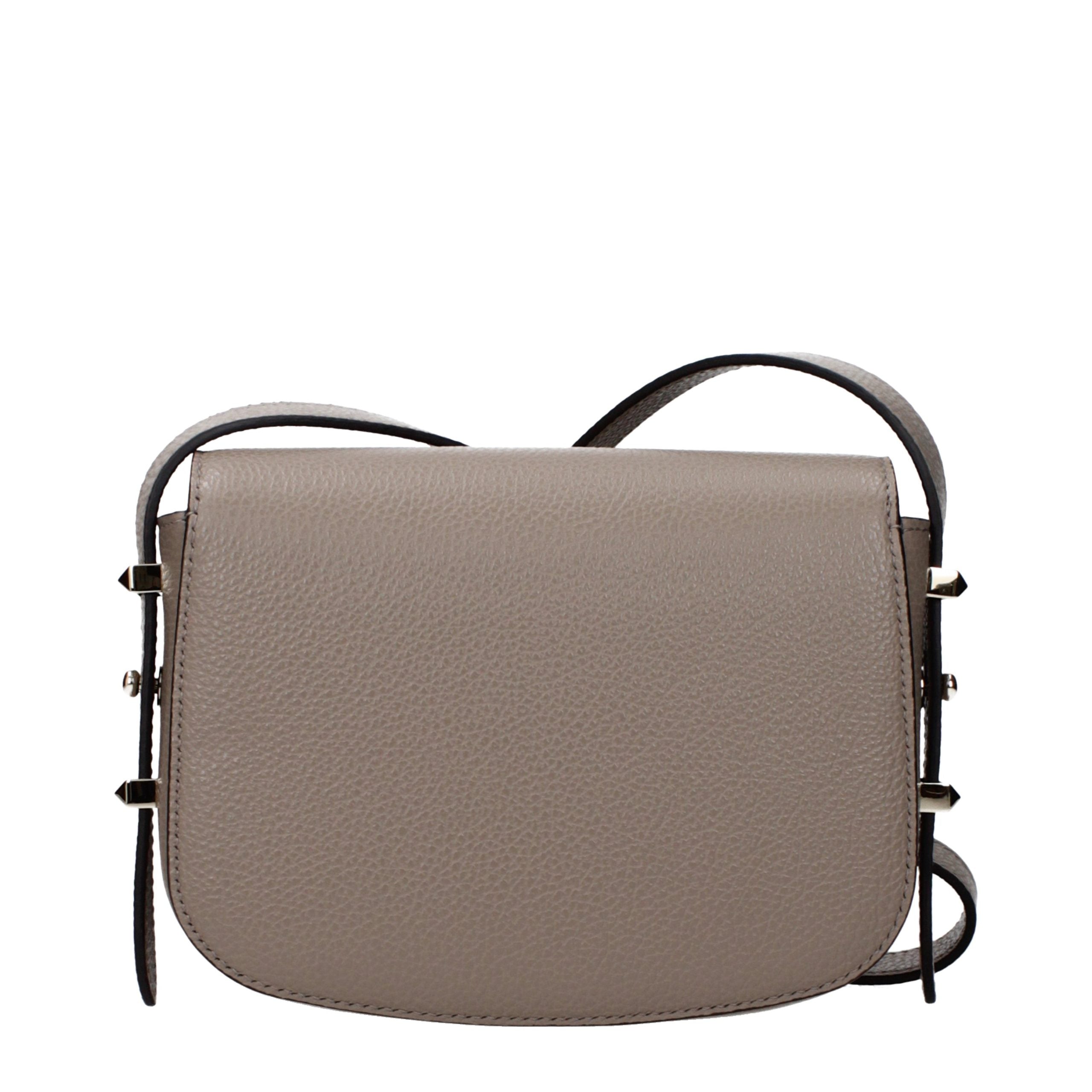Jimmy Choo Graue Leder Umhängetasche