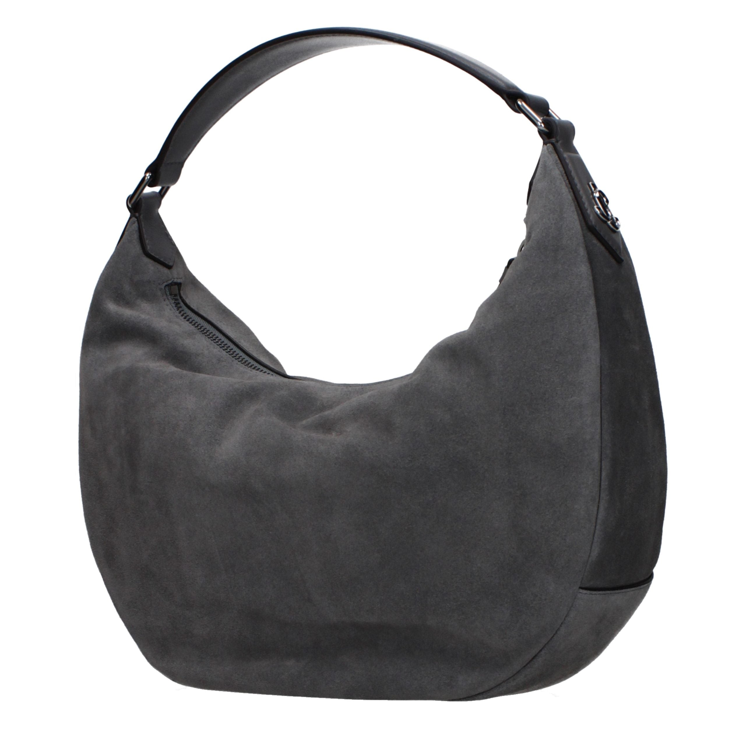 Jimmy Choo Graue Leder Schultertasche