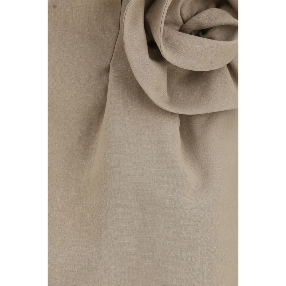 Magda Butrym Beige Leinen-Minirock