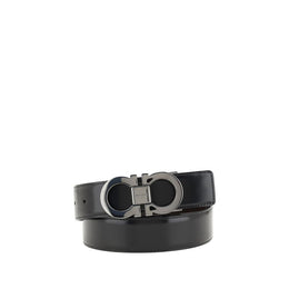 Ferragamo Schwarzer Kalbsleder Bos Taurus Regular Gürtel