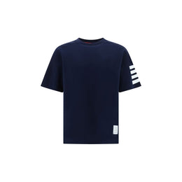 Thom Browne Blaues Baumwoll-T-Shirt