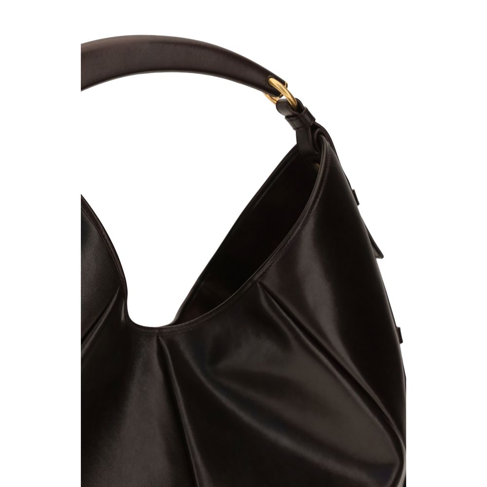 Saint Laurent Braune Kalbsleder Bos Taurus Schultertasche