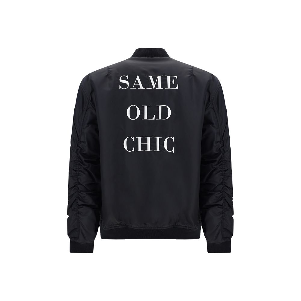 Moschino Schwarzer Bomber aus Polyamid