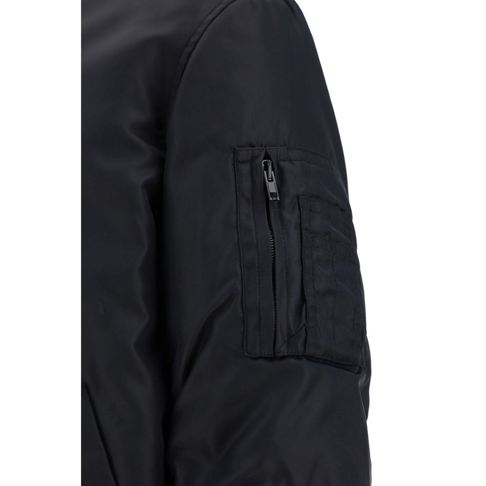 Moschino Schwarzer Bomber aus Polyamid