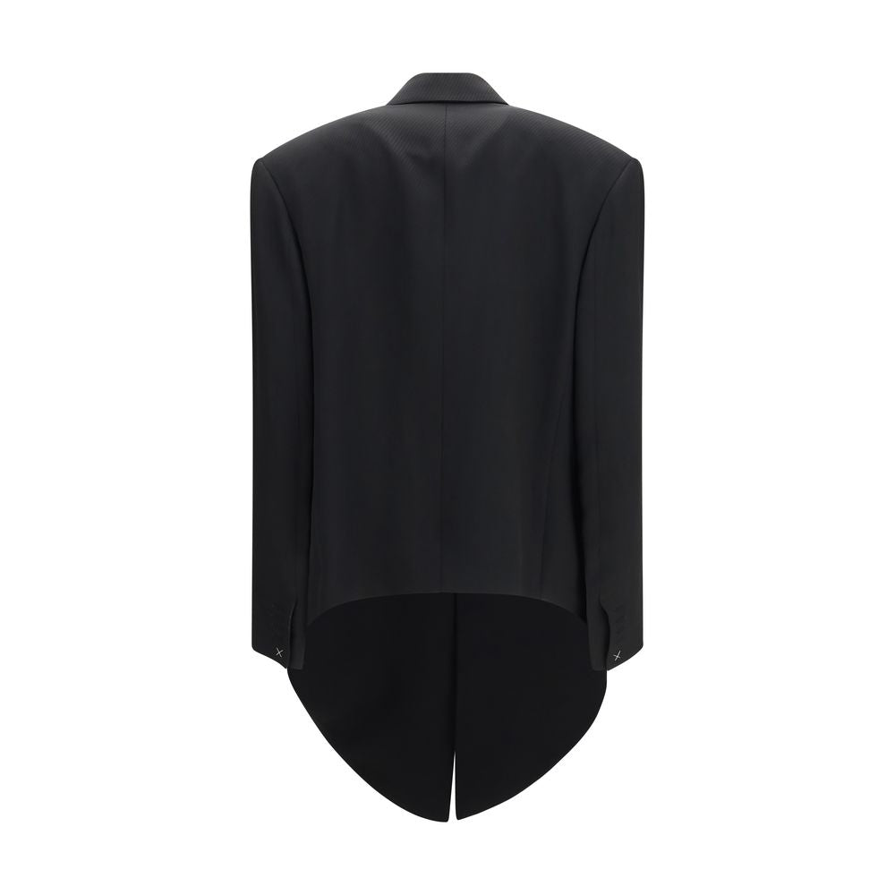 Calvin Klein Schwarze Viskose-Jacke in voller Länge