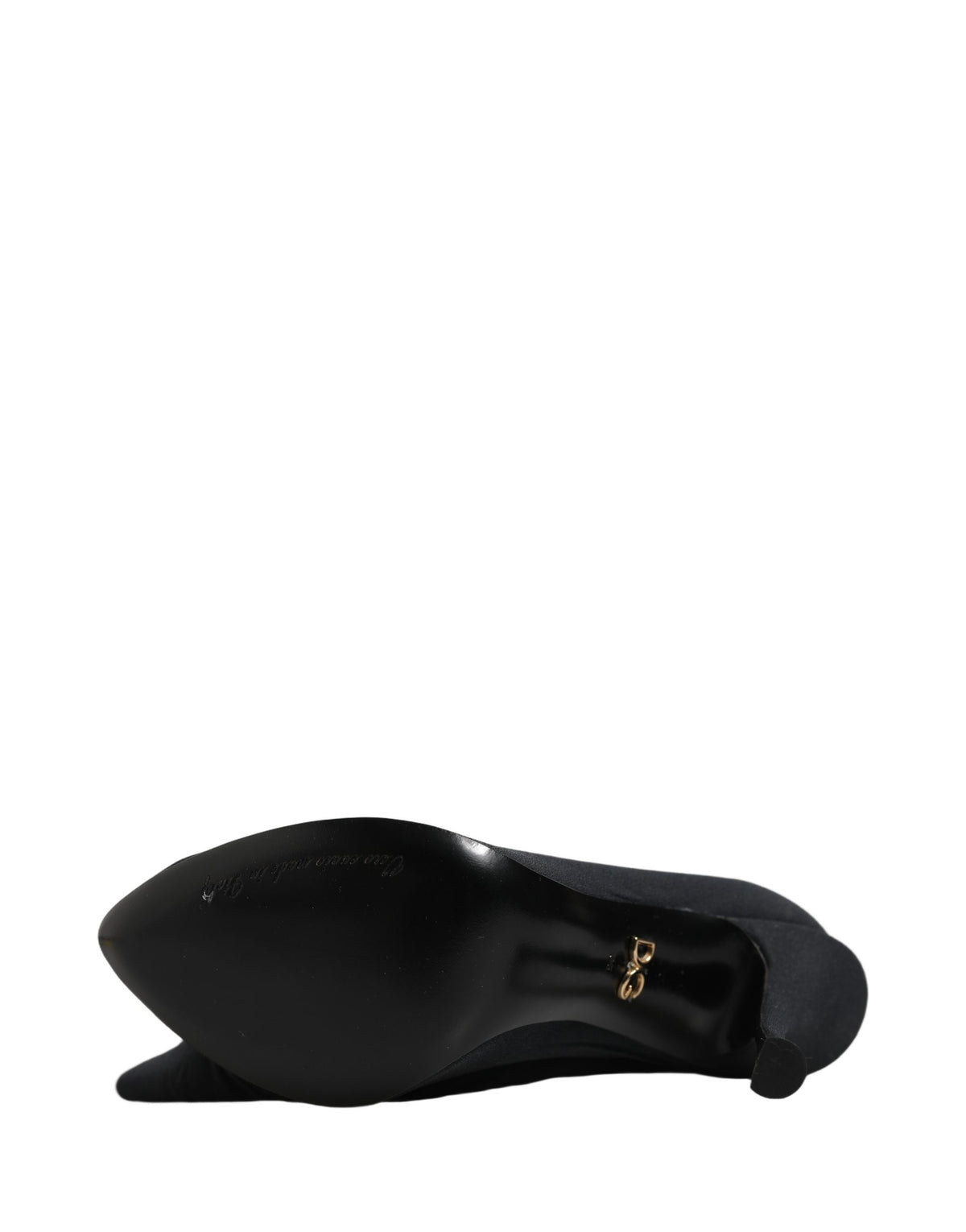 Dolce & Gabbana Schwarze Stretch-Socken Stiefel Knielang