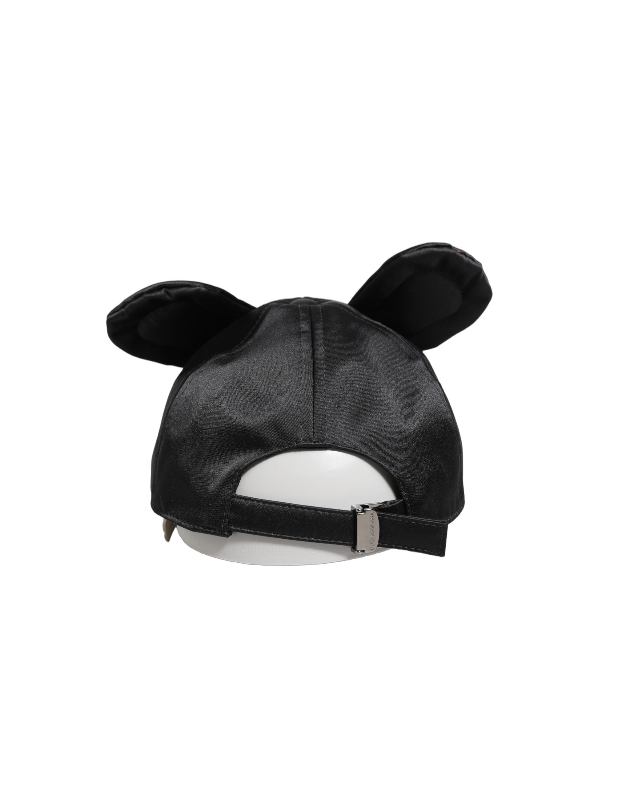 Dolce & Gabbana Herren Baseballcap aus schwarzem Samt mit Tiermotiv