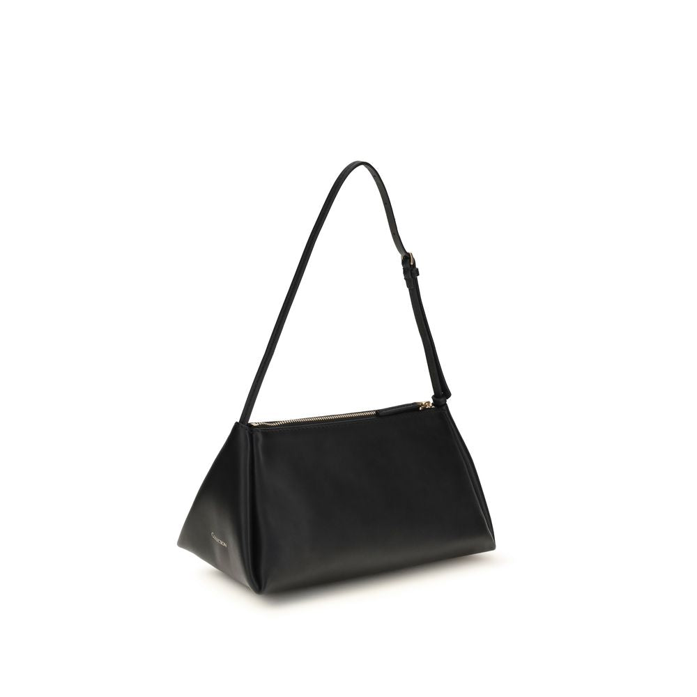 Calvin Klein Schwarze Kalbsleder Bos Taurus Handtasche
