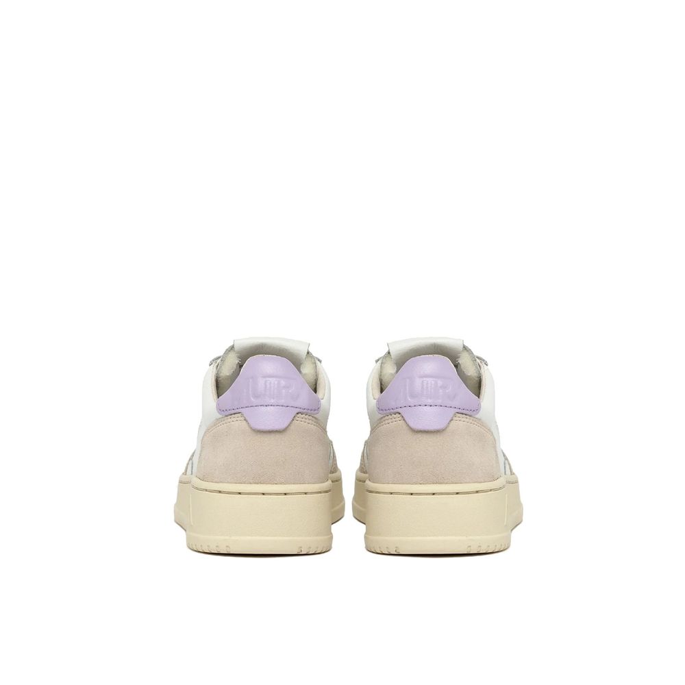 Autry Weiße Low-Top-Sneaker aus Leder