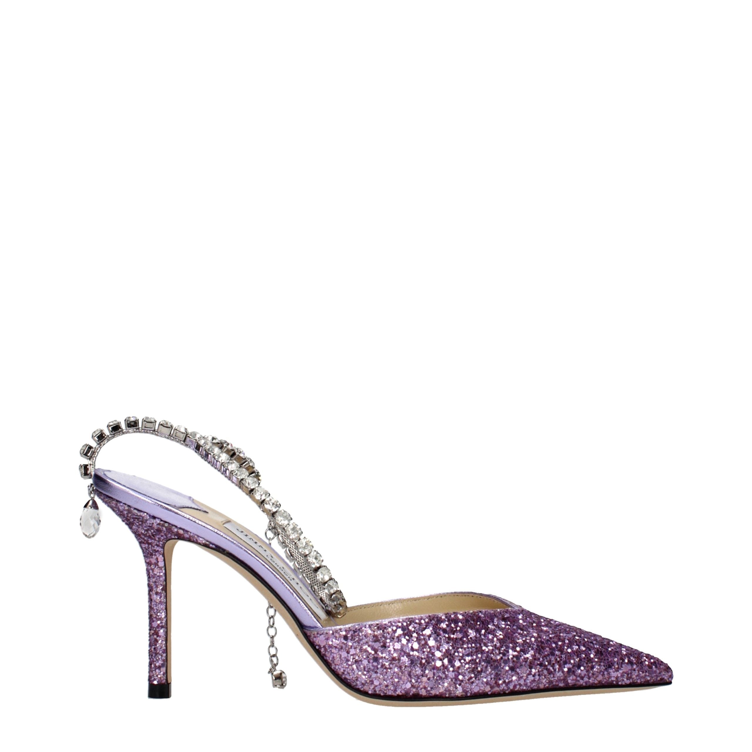 Jimmy Choo Violette Plateau-Sandalen mit Stiletto-Absatz aus Kunststoff