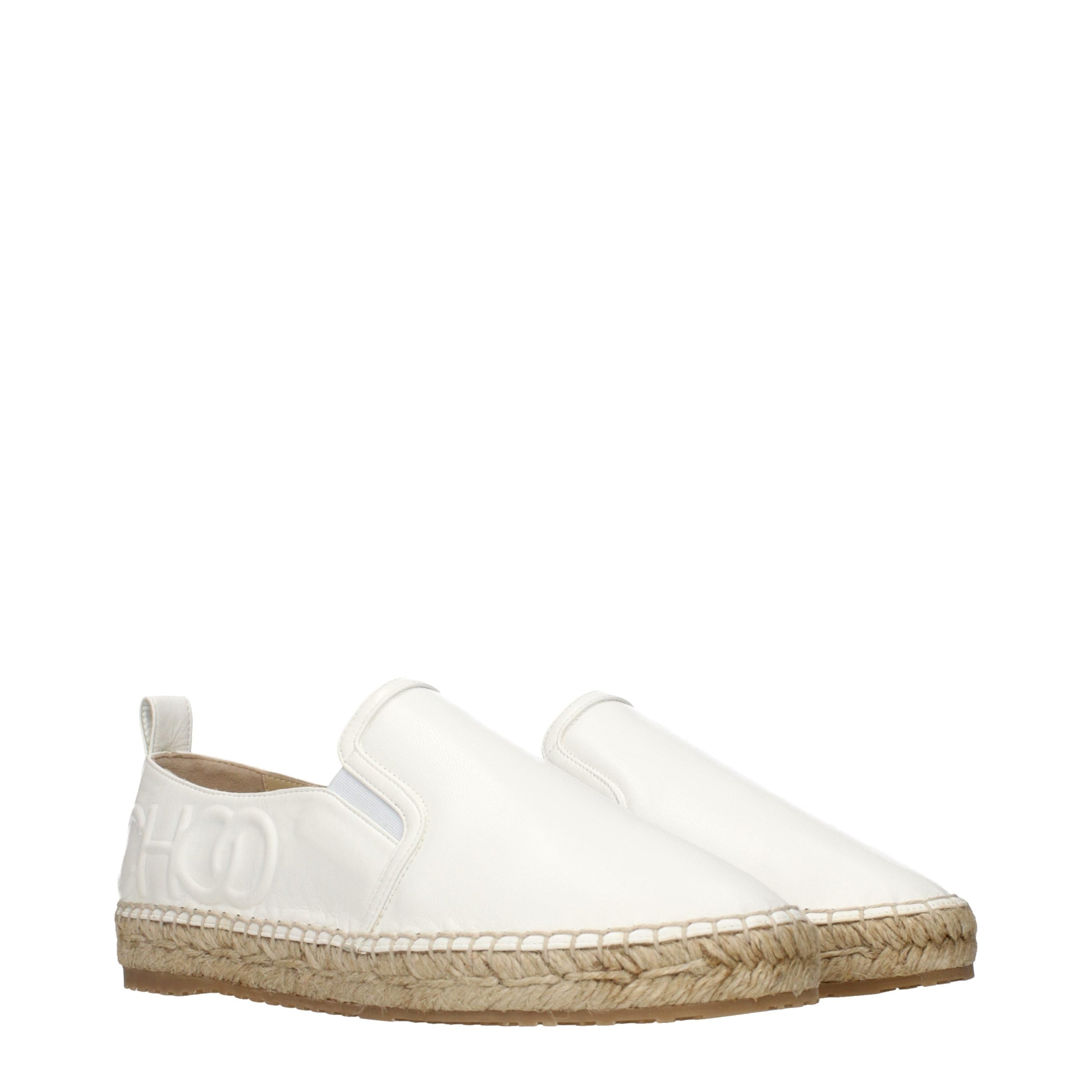 Jimmy Choo Weiße Espadrilles aus Leder