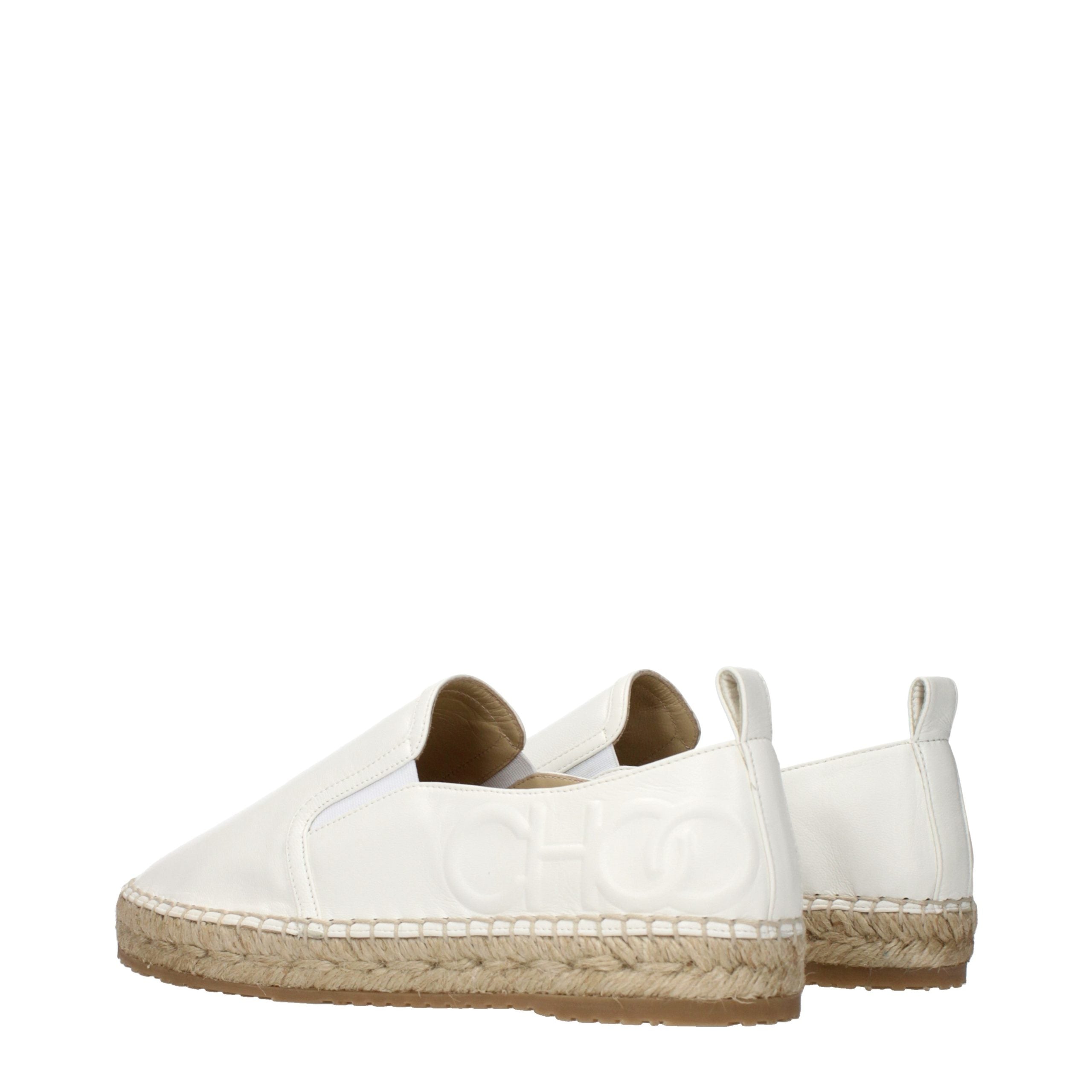 Jimmy Choo Weiße Espadrilles aus Leder