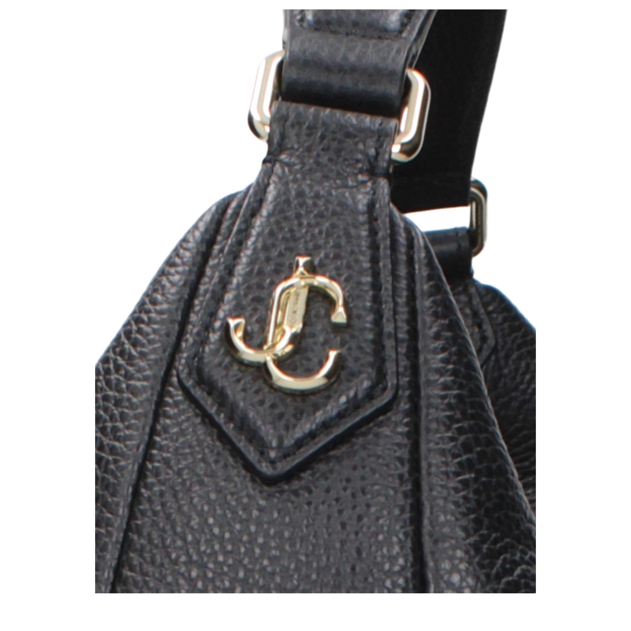 Jimmy Choo Schwarze Leder Umhängetasche
