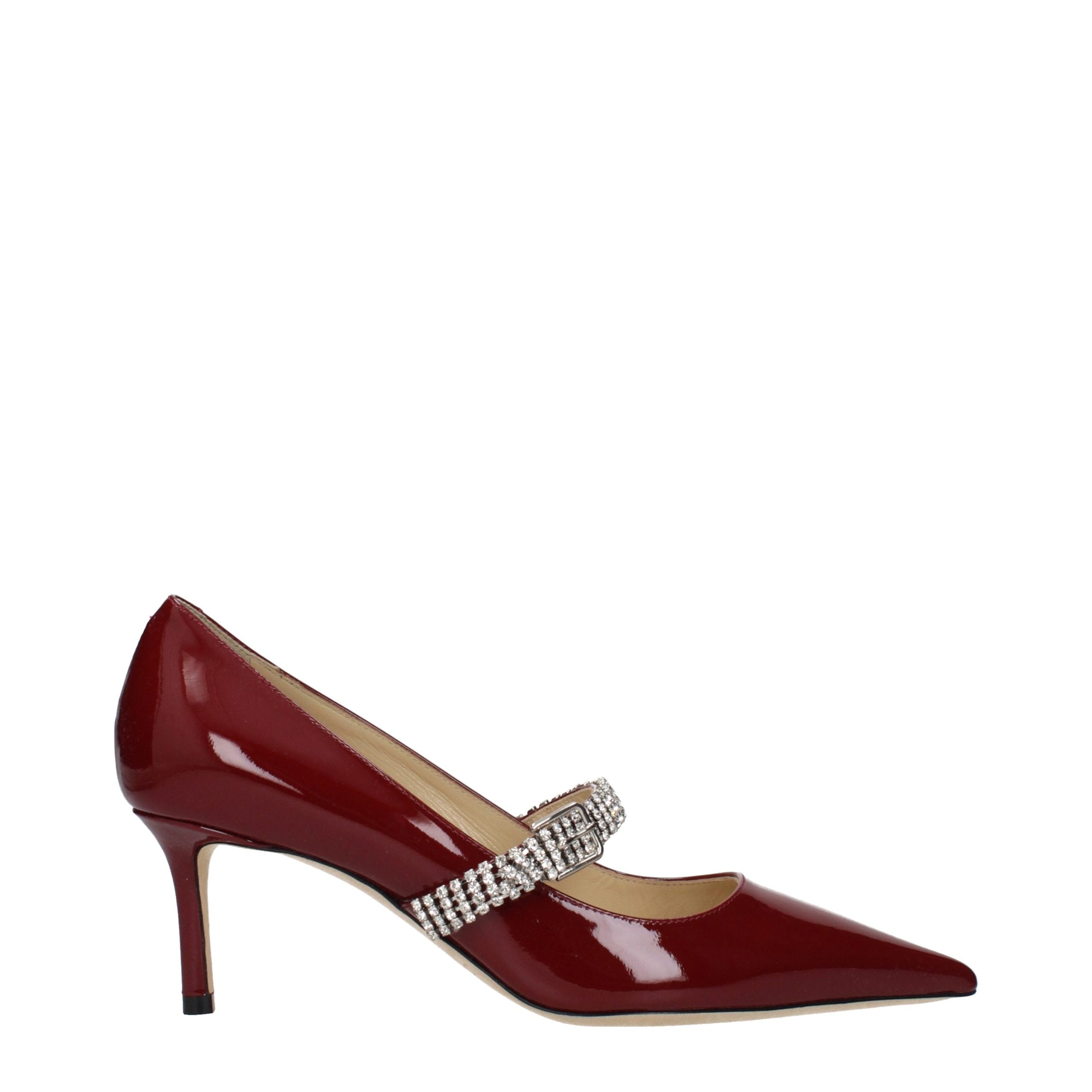 Jimmy Choo Rote Leder Pumps mit hohem Absatz