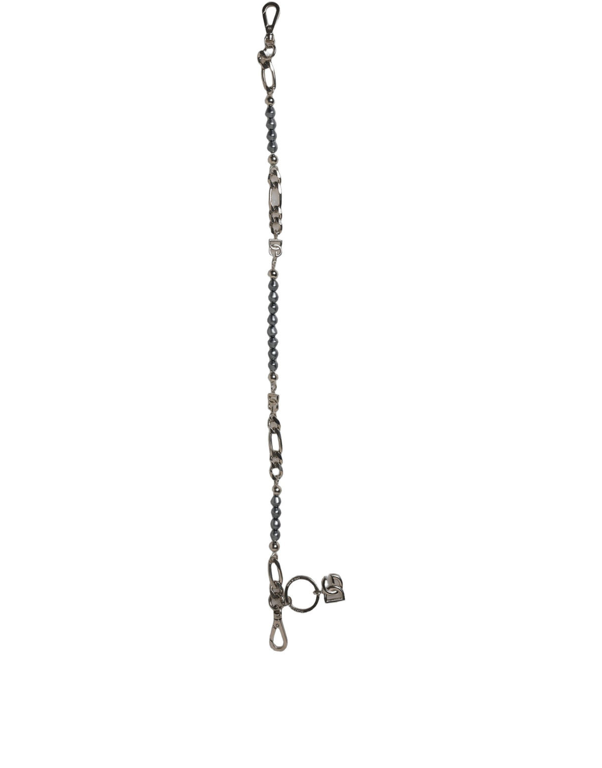 Dolce & Gabbana Halskette mit silberfarbener Kette und DG-Logo-Anhänger