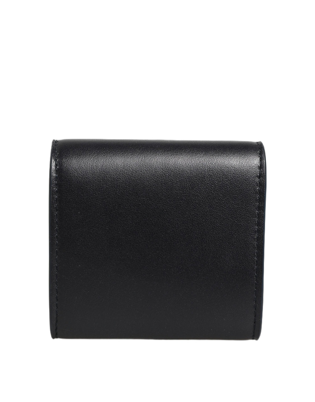 Dolce & Gabbana Brieftasche aus schwarzem Kalbsleder mit Logo-Print und Münzfach