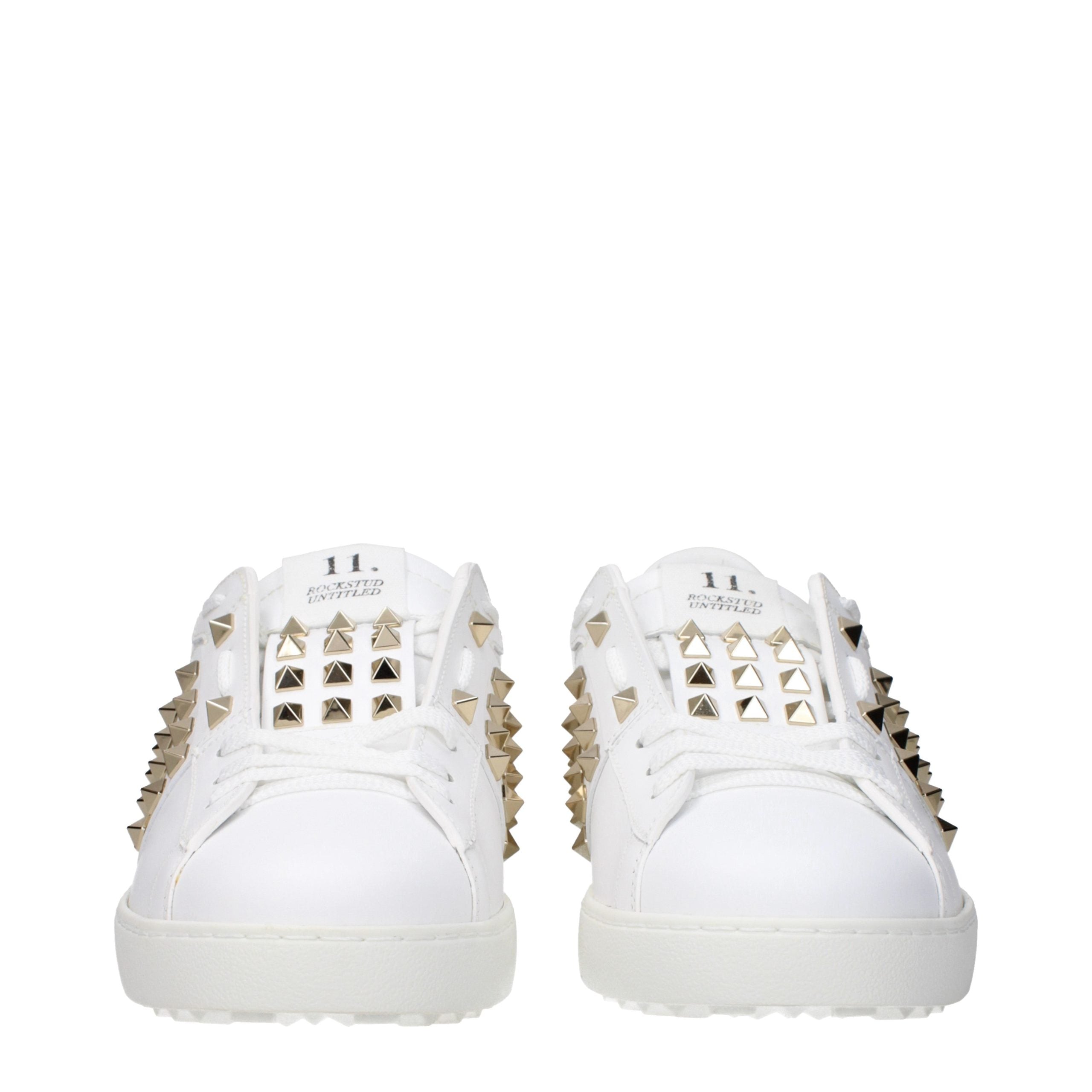 Valentino Garavani Weiße Low-Top-Sneaker aus Leder