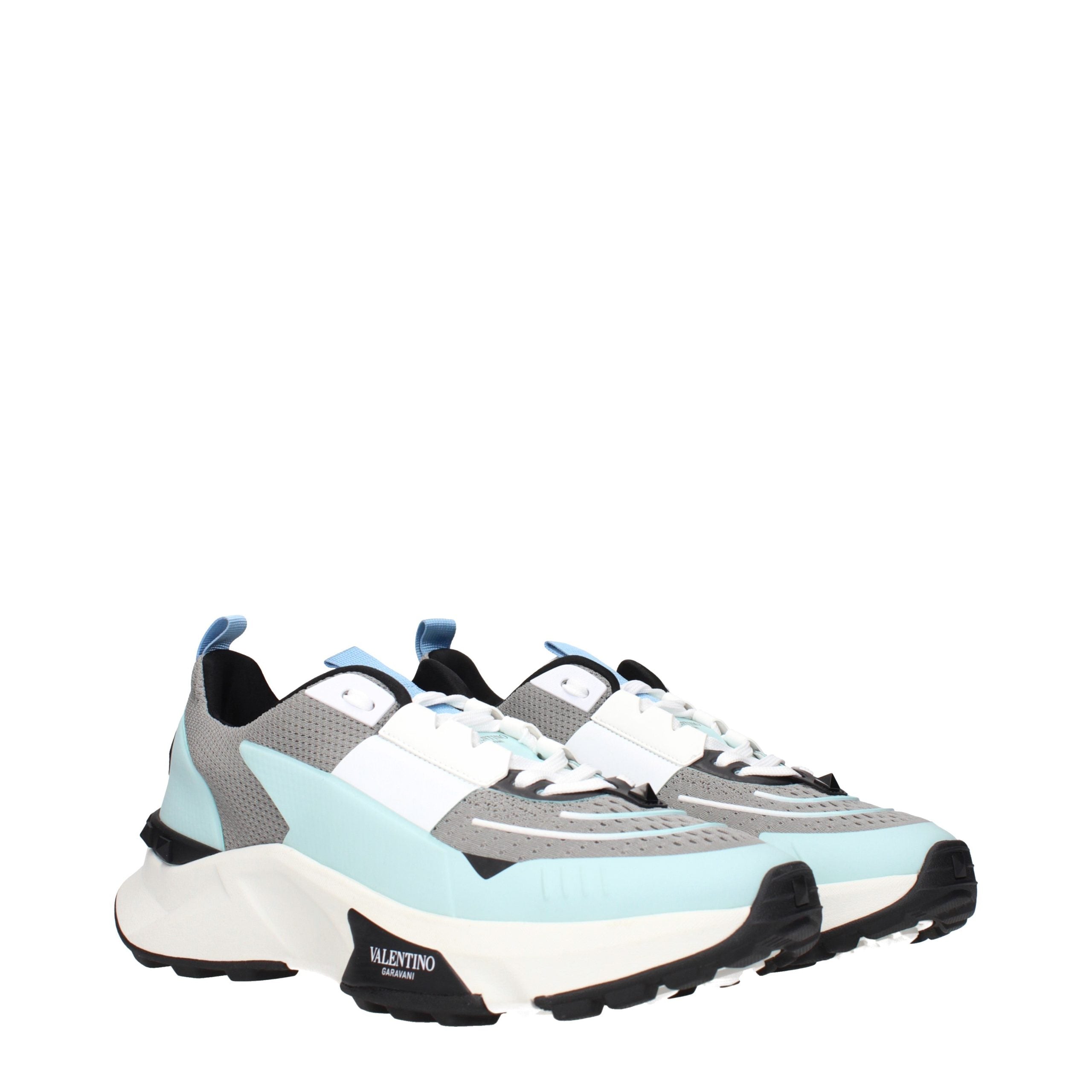 Valentino Garavani Graue Stoff-Sneaker mit niedrigem Schaft