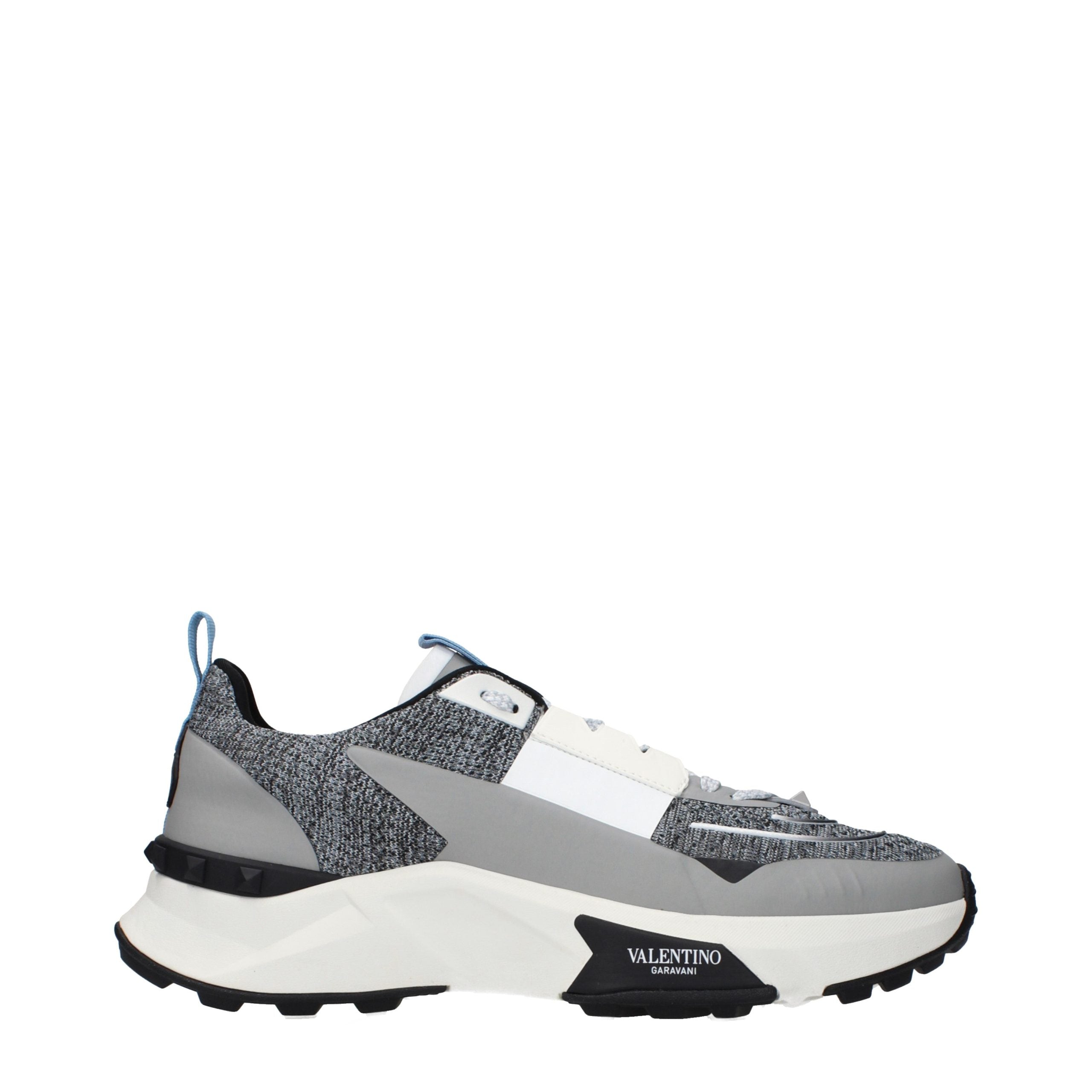 Valentino Garavani Graue Stoff-Sneaker mit niedrigem Schaft